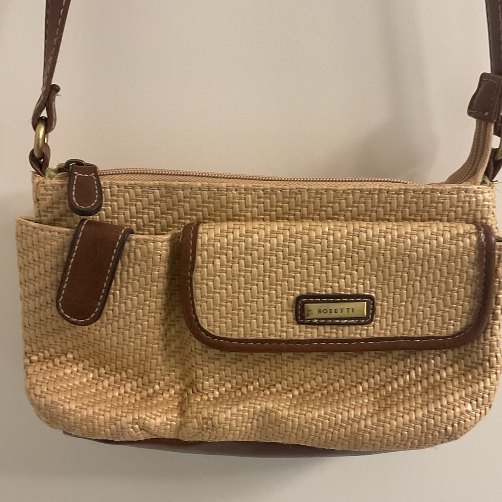 Rosetti Hemp Twine Straw Crossbody Bag